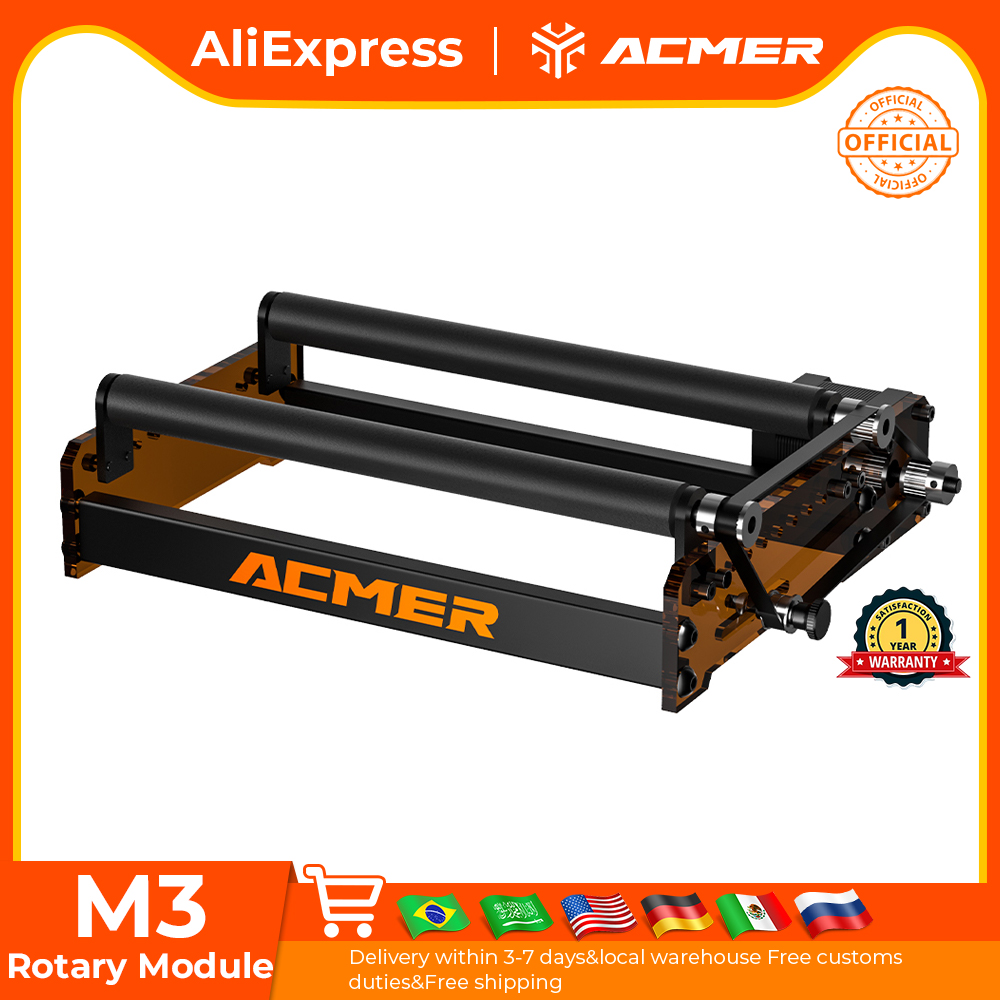 Industrial Laser Engraving Machine - ACMER M3 레이저 로터리 롤러 360