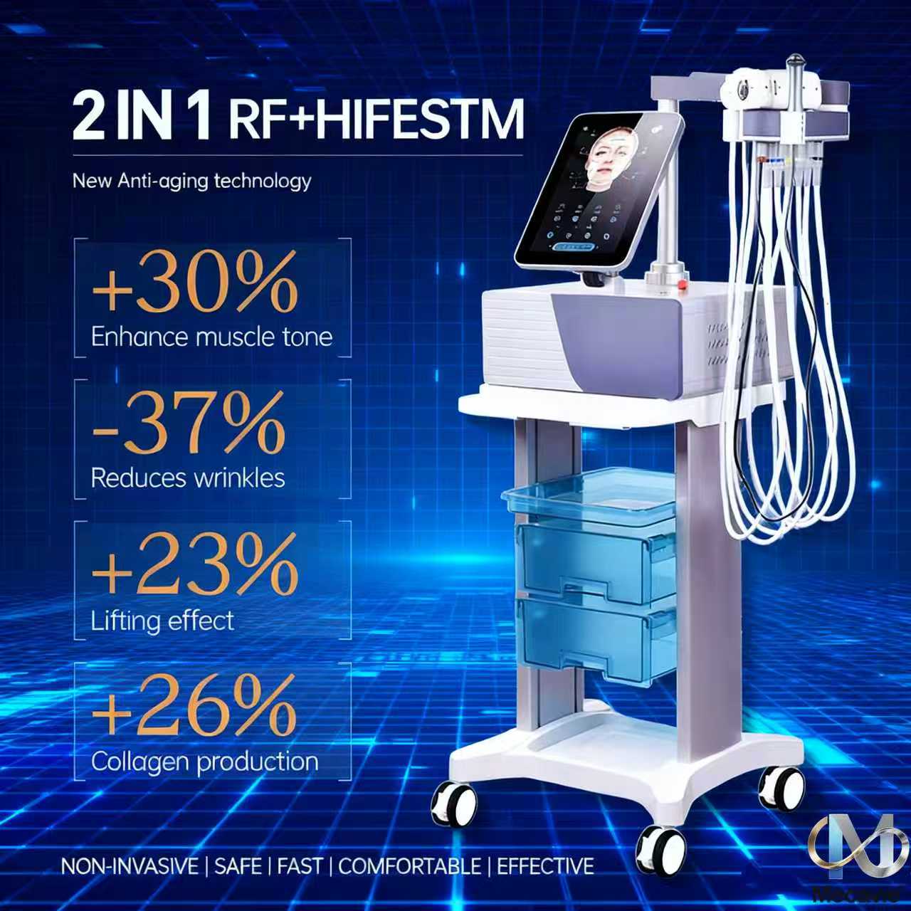 Industrial Laser Hair Removal Machine - 전문가용 EMS RF 페이스 바디 주름