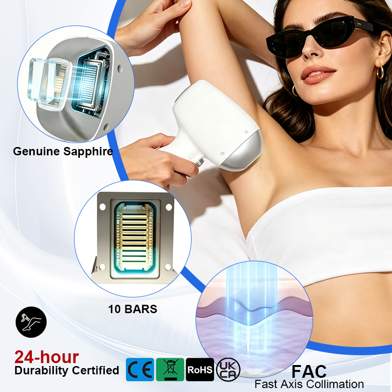 전문용 6파장 휴대용 6000W 소프라노 다이오드 아이 - Industrial Laser Hair Removal Machine 리뷰 및 가격