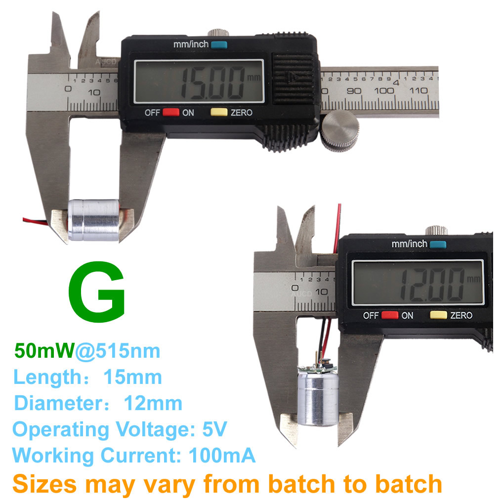 Φ12x15mm DC 5V 레드-100mW 그린-50m - Industrial Laser Alignment Tool 리뷰 및 가격