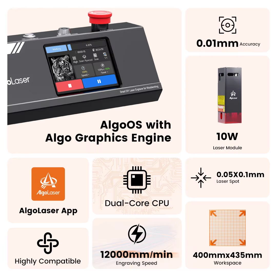 알골레이저 DIY 테이블 40*43cm CNC 레이저  - Industrial Handheld Laser Engraver 리뷰 및 가격