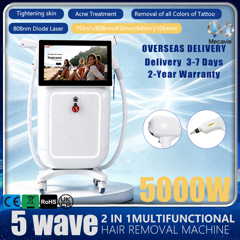 2 IN 1 5000W 다이오드 755 808 830  - Industrial Laser Hair Removal Machine 리뷰 및 가격