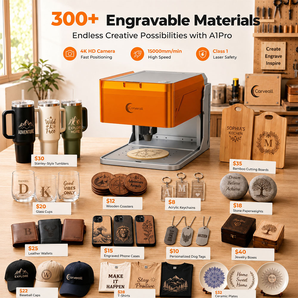 Carverall A1PRO 10W 레이저 조각기, H - Industrial Handheld Laser Engraver 리뷰 및 가격